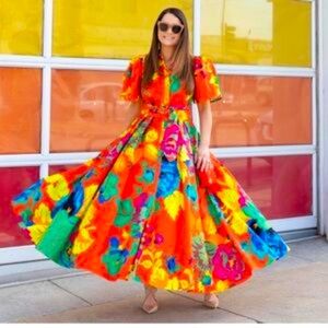 NWT Christopher John Rogers Target Floral Shirt Dress SIZE 0